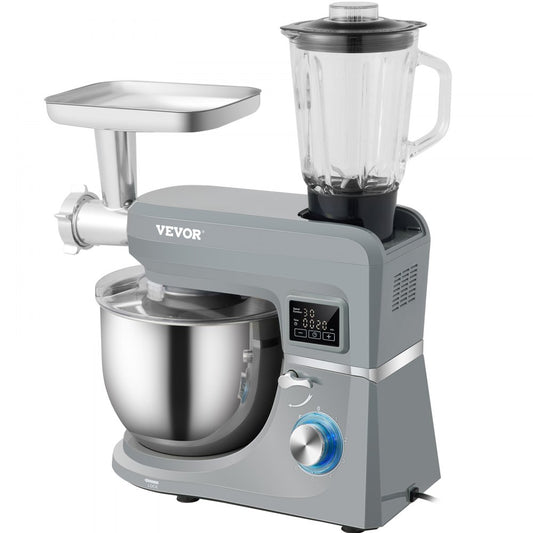 SM-1507L - 660W VEVOR 5-in-1 Stand Mixer with Auto-Stop & LCD Panel