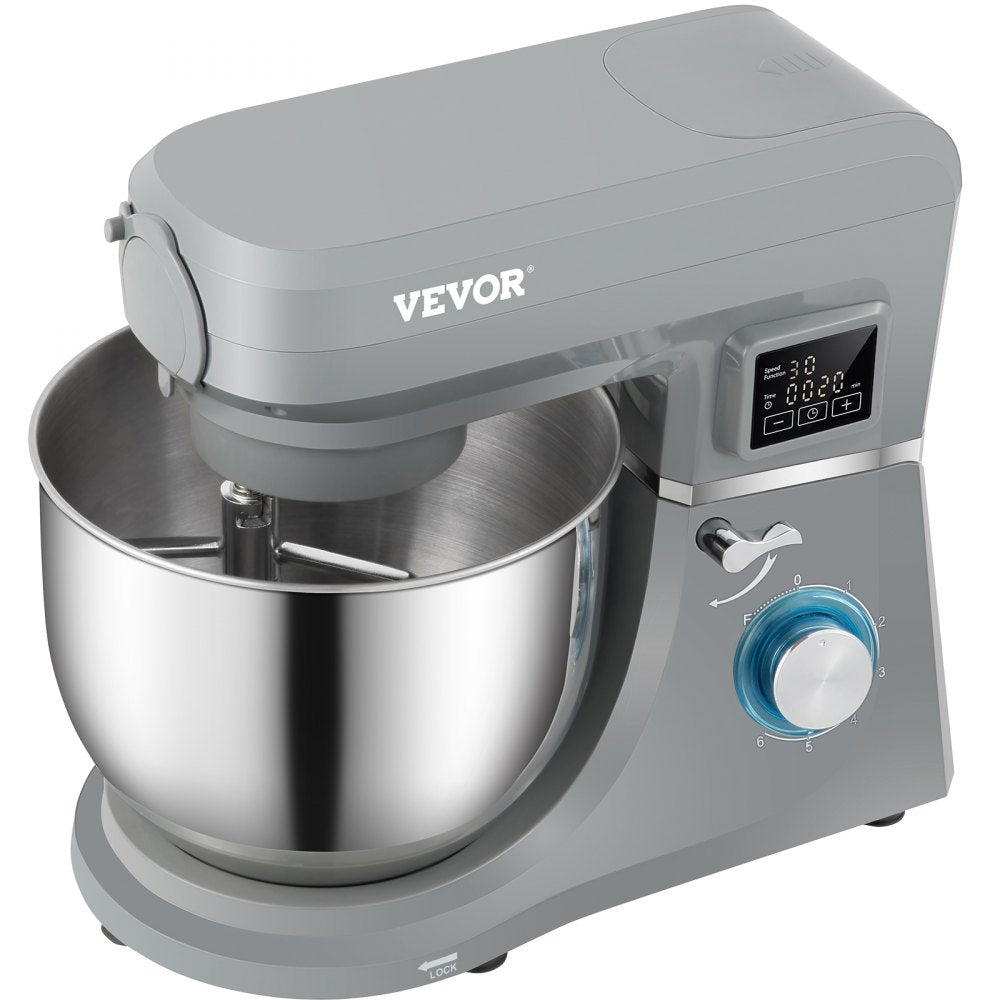 SM-1507L - 660W VEVOR 5-in-1 Stand Mixer with Auto-Stop & LCD Panel