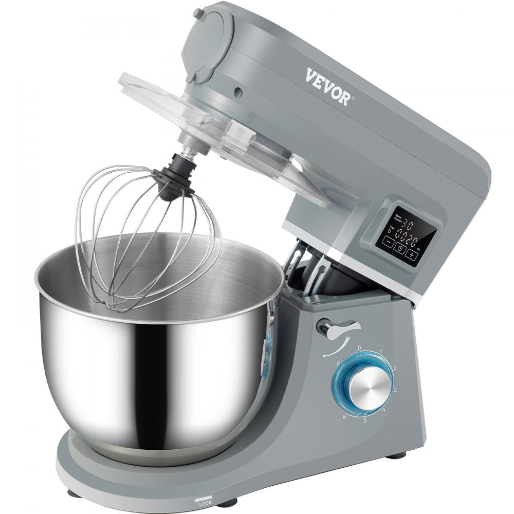 SM-1507L - 660W VEVOR 5-in-1 Stand Mixer with Auto-Stop & LCD Panel