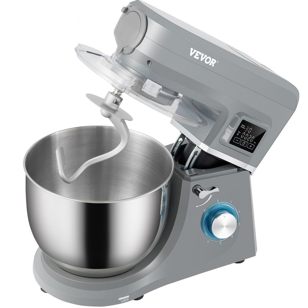 SM-1507L - 660W VEVOR 5-in-1 Stand Mixer with Auto-Stop & LCD Panel