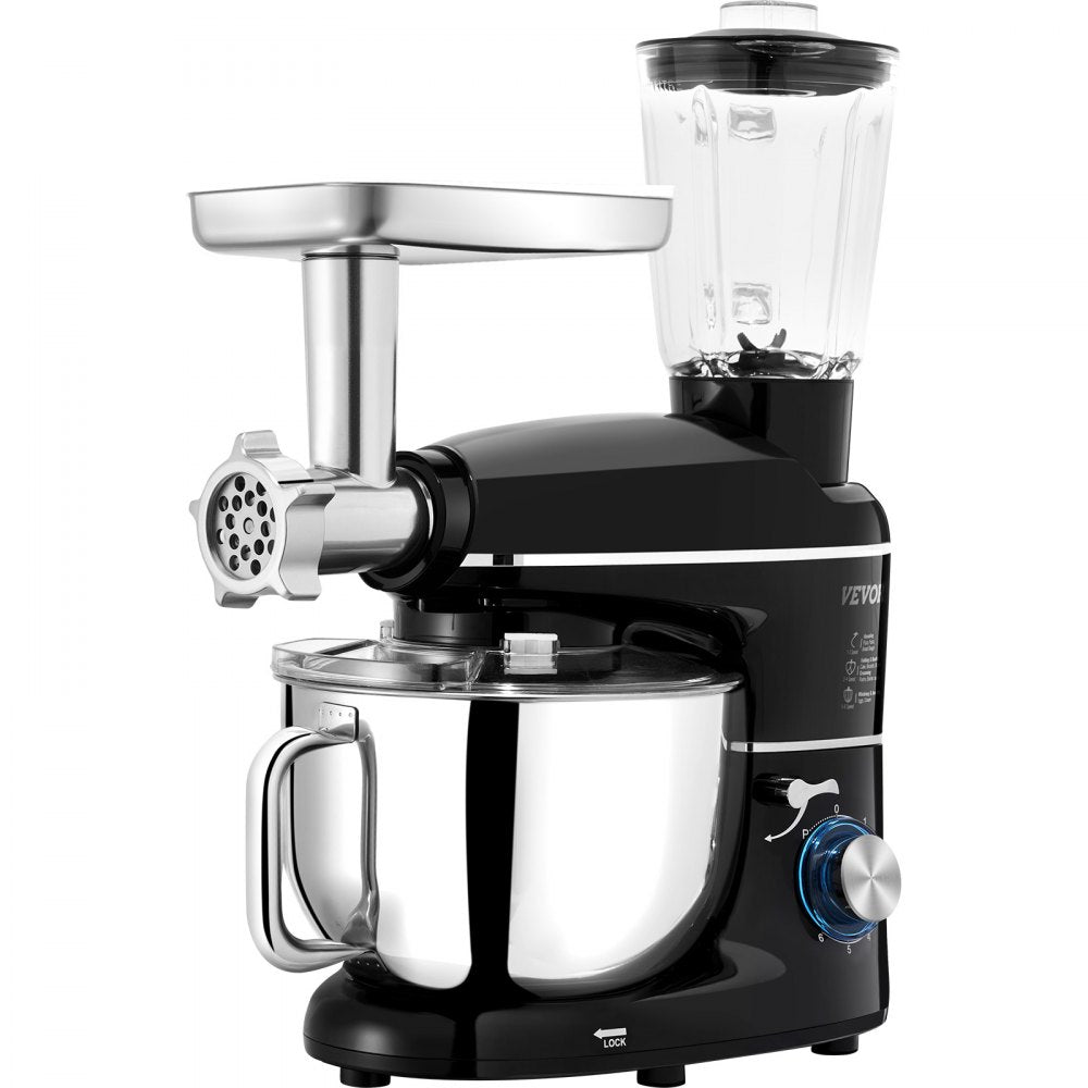 SM-1504NBM - 5.9qt Durable Stand Mixer with 6 Speeds & Attachments