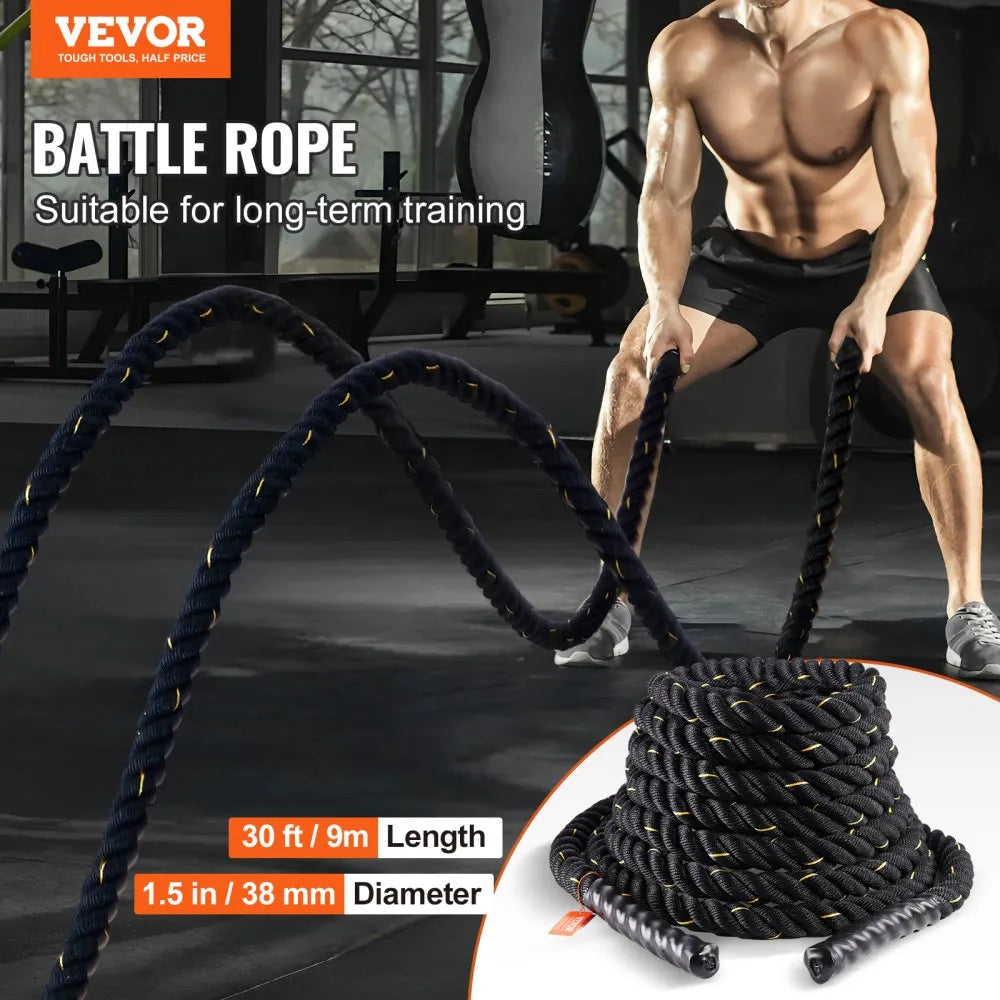 SSPP-01 - 1.5" x 30' VEVOR Battle Rope for Strength Training