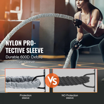 SSPP-03 - 1.5" x 30Ft VEVOR Battle Rope for Full-Body Workouts