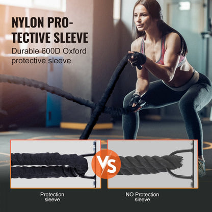 SSPP-04 - Durable 1.5" x 40' VEVOR Battle Rope for Intense Workouts