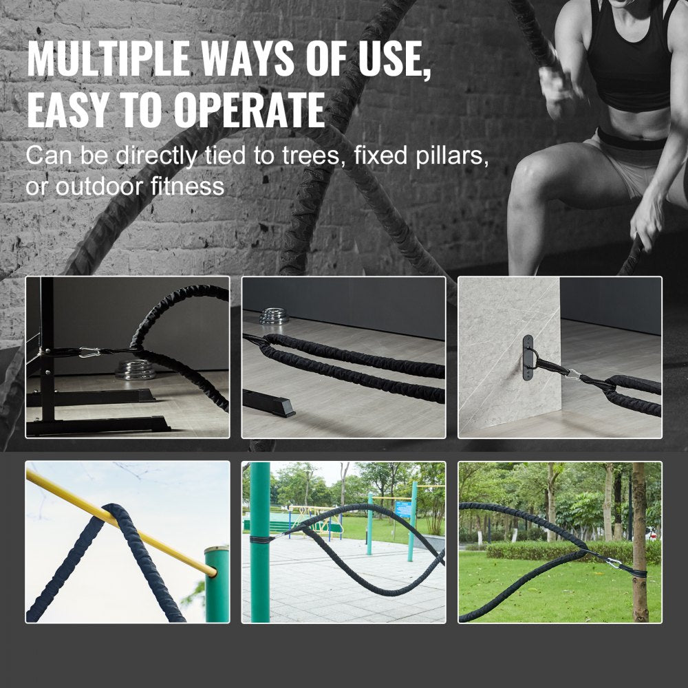 SSPP-04 - Durable 1.5" x 40' VEVOR Battle Rope for Intense Workouts