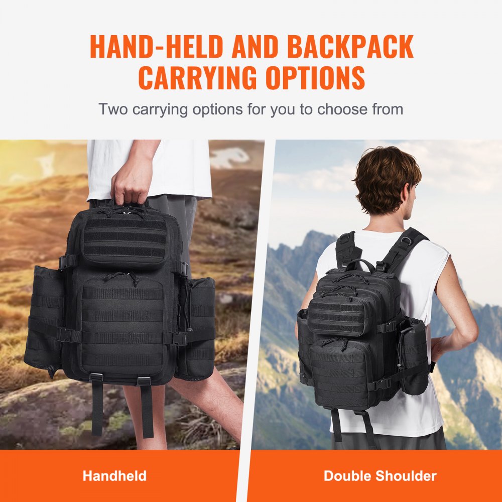 BK-2594 - 25L Waterproof Tactical Backpack with MOLLE & Dual Carrying Options