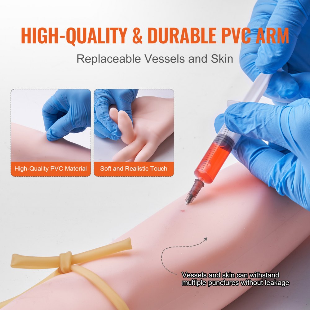 LD-HS3 - VEVOR Phlebotomy Kit with Realistic Arm & Adjustable Infusion Stand