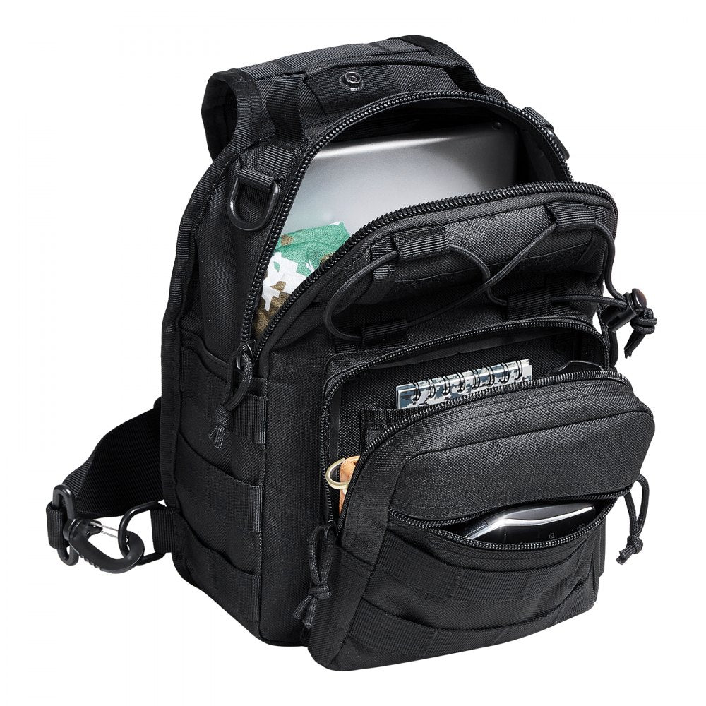 A88060 - 10L Tactical Sling Bag with MOLLE Design & Versatile Carrying Options