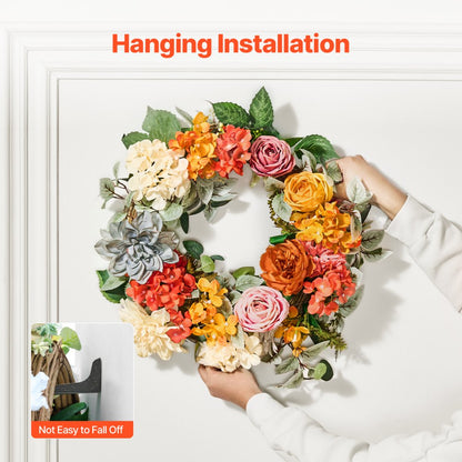 WA53359 - 24" Silk Flower Wreath for All-Season Home Decor