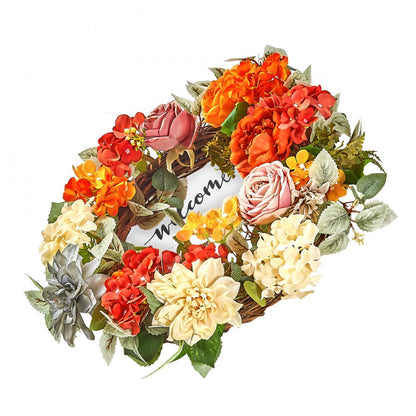 WA53359 - 24" Silk Flower Wreath for All-Season Home Decor