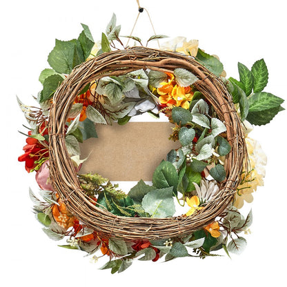 WA53359 - 24" Silk Flower Wreath for All-Season Home Decor