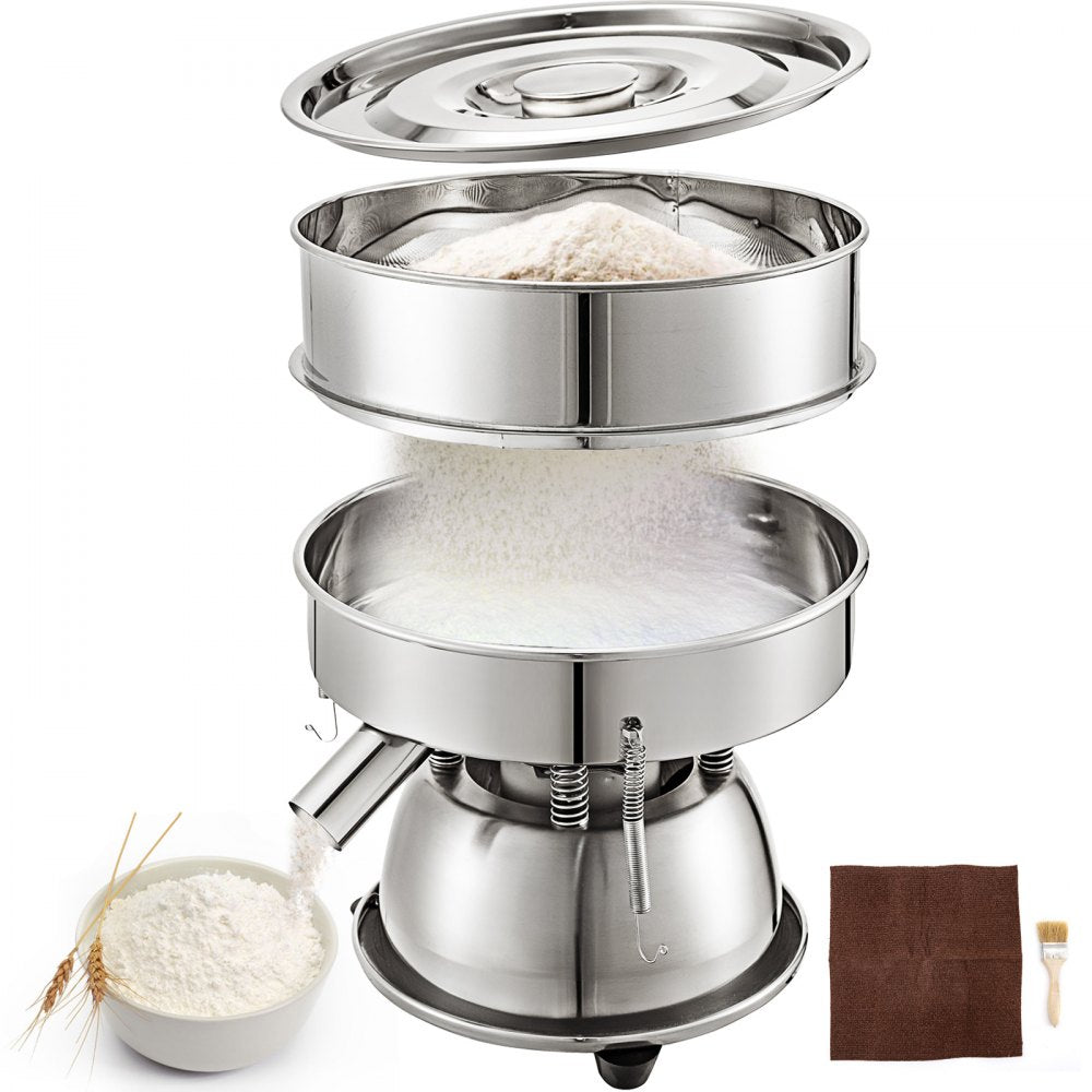 010304147779 - Stainless Steel Sieve Shaker, 50W, Dual Sieves for Efficient Sieving