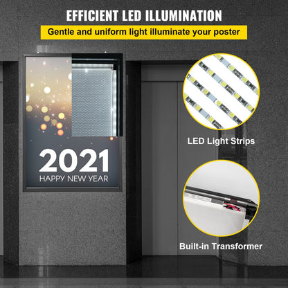 010122878837 - Slim 33x24" LED Light Box for Posters & Signage
