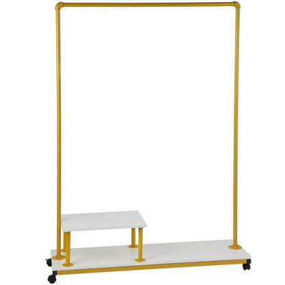 MS1216-2C - Stylish 63" Garment Rack with Gold Finish and 150 lbs Capacity