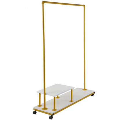 MS1216-2C - Stylish 63" Garment Rack with Gold Finish and 150 lbs Capacity