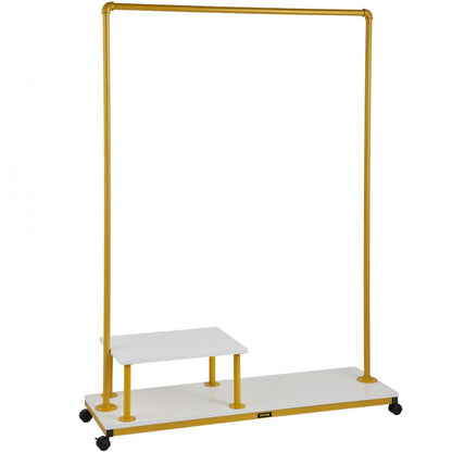 MS1216-2C - Stylish 63" Garment Rack with Gold Finish and 150 lbs Capacity