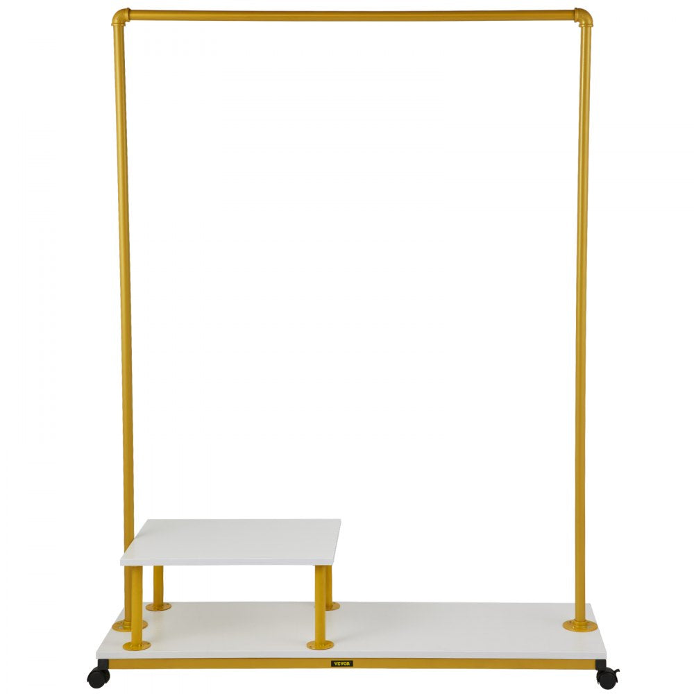 MS1216-2C - Stylish 63" Garment Rack with Gold Finish and 150 lbs Capacity