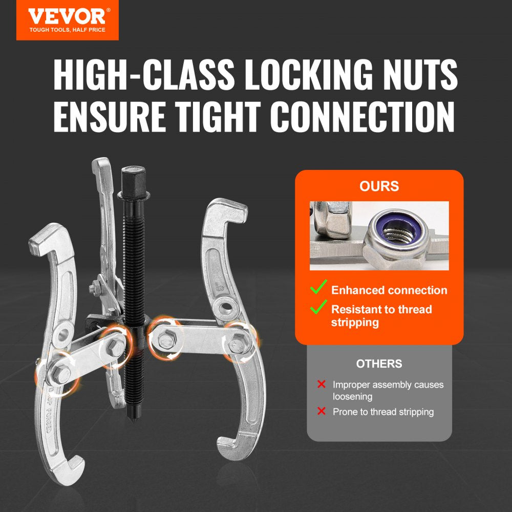 8625-4 - Durable 4-Ton Gear Puller Set for Bearings and Pulleys