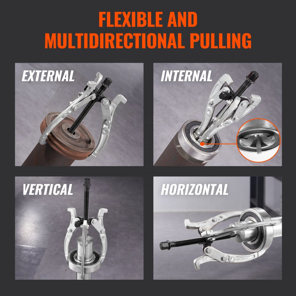 8625-4 - Durable 4-Ton Gear Puller Set for Bearings and Pulleys