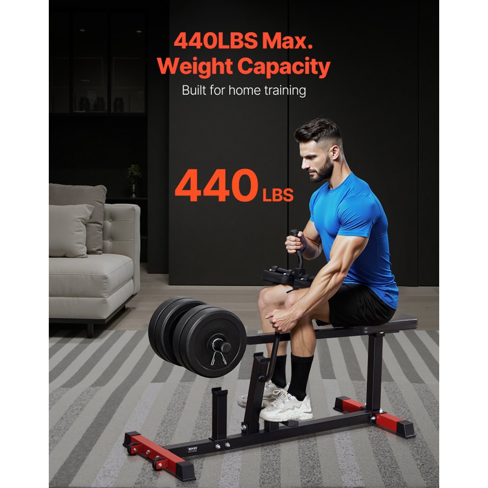 UB2912 - Durable Seated Calf Raise Machine with 440lbs Capacity