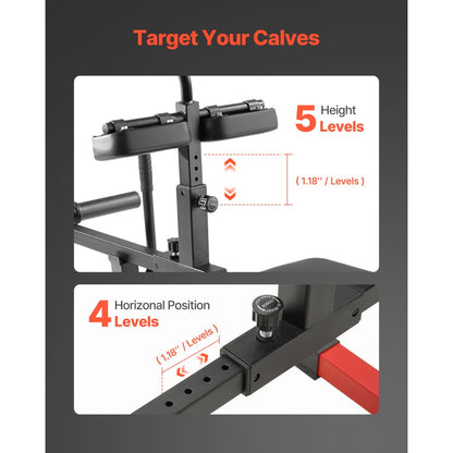 UB2912 - Durable Seated Calf Raise Machine with 440lbs Capacity
