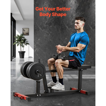 UB2912 - Durable Seated Calf Raise Machine with 440lbs Capacity