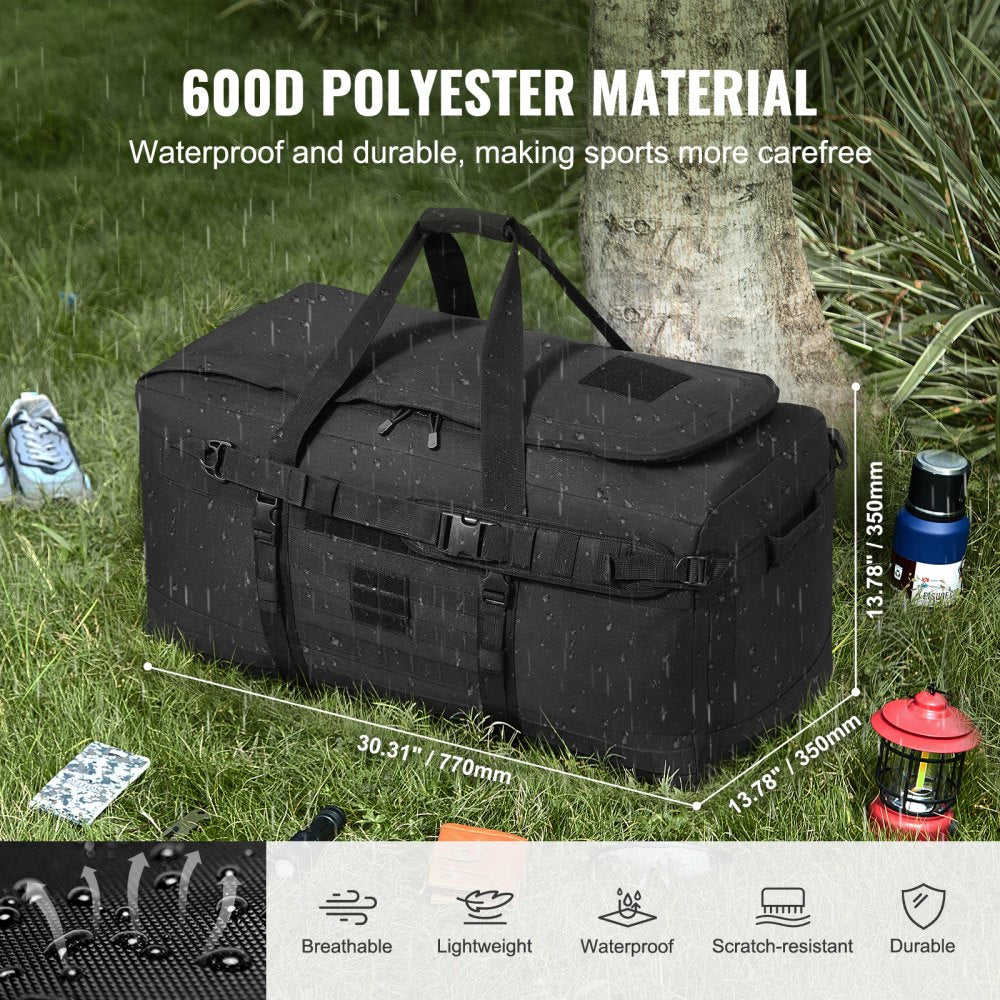 LD-0021 - 100L Tactical Duffle Bag with Waterproof Compartment and Molle Design