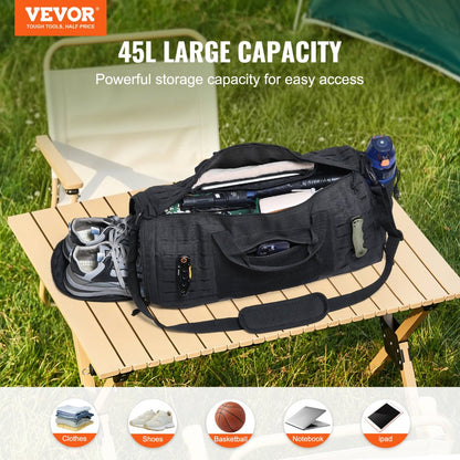 LD-0022 - 45L Tactical Duffle Bag with Waterproof Shoe Compartment