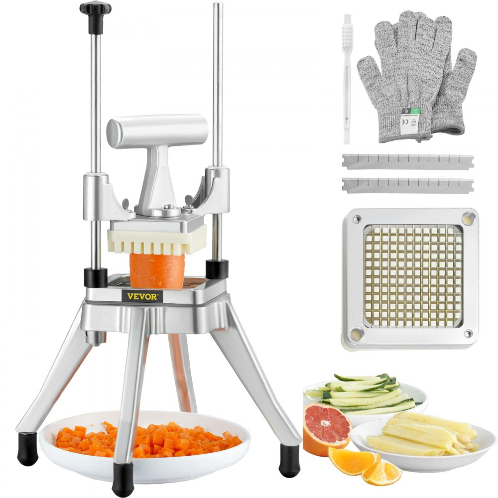QTJ-J002 - Heavy-Duty 1/4" Vegetable Chopper with Ergonomic Handle
