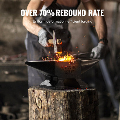 GZL22 - 22lb VEVOR Single Horn Anvil, 10.24x3.23" for Precision Smithing