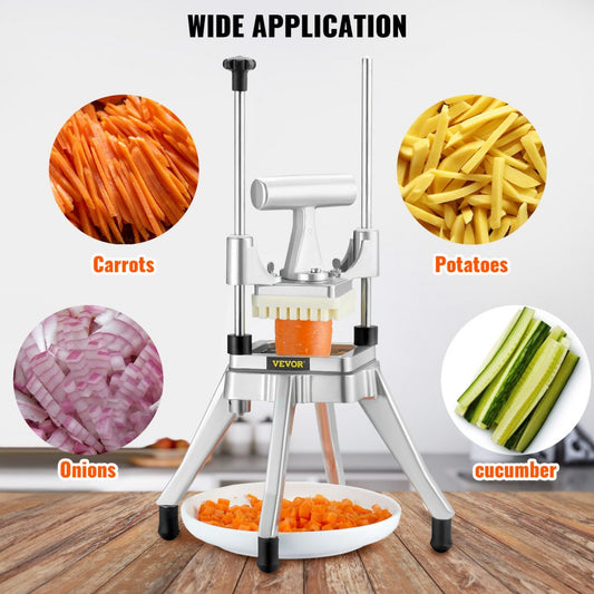 QTJ-J002 - Heavy-Duty 3/8" Stainless Steel Vegetable Chopper for Quick Prep