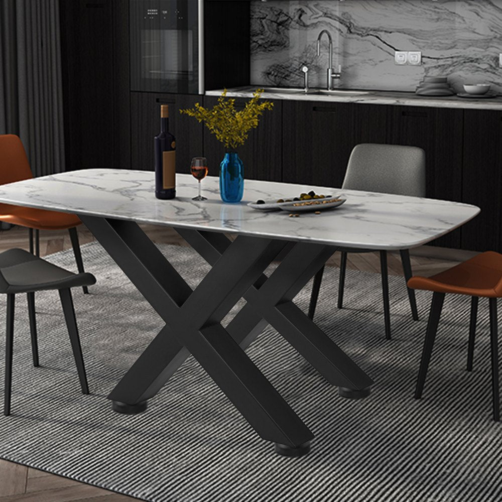 010535243296 - Durable 16" Steel Table Legs with X-Frame Design