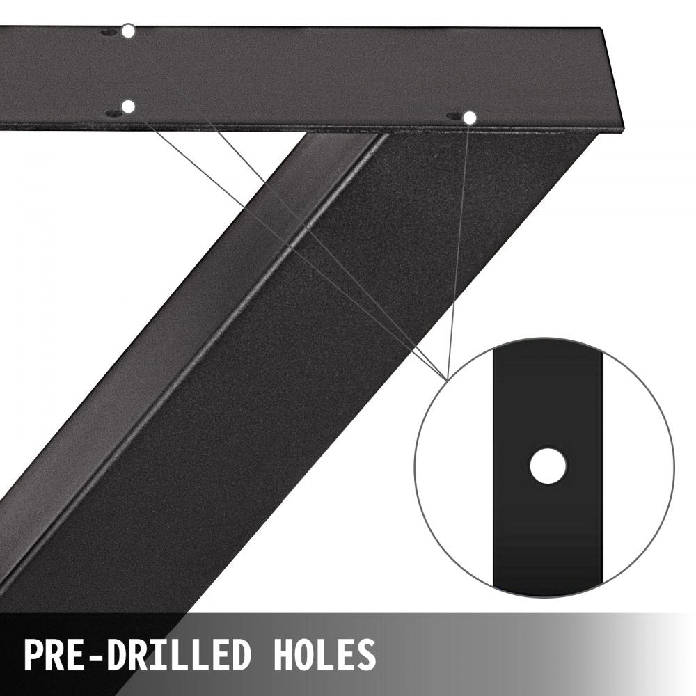 010535243296 - Durable 16" Steel Table Legs with X-Frame Design
