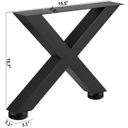 010535243296 - Durable 16" Steel Table Legs with X-Frame Design