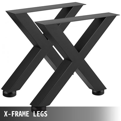 010249835998 - 31.1" Steel X-Frame Table Legs, 1000 kg Capacity
