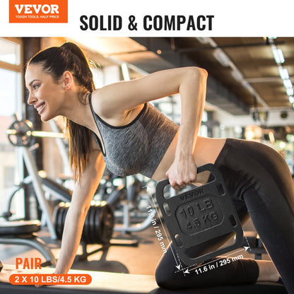 LY-10LBS - 10LB Cast Iron Ruck Plates with Secure Grip Handle