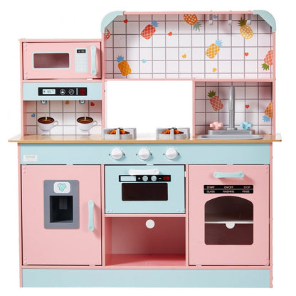 TLG81021 - VEVOR Kids Wooden Kitchen Playset with 24 Accessories