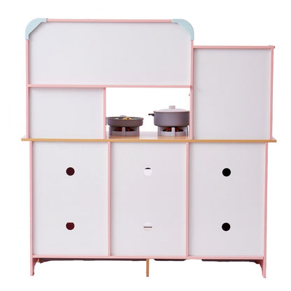 TLG81021 - VEVOR Kids Wooden Kitchen Playset with 24 Accessories