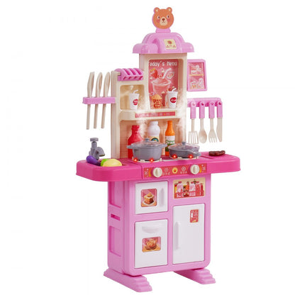 1234-8F - VEVOR Kids Compact Kitchen Playset with Realistic Sounds and Lights