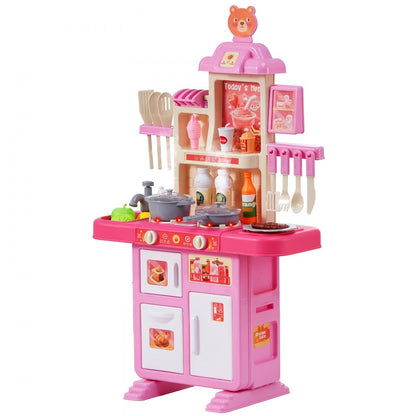 1234-8F - VEVOR Kids Compact Kitchen Playset with Realistic Sounds and Lights