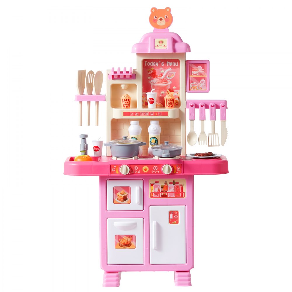 1234-8F - VEVOR Kids Compact Kitchen Playset with Realistic Sounds and Lights