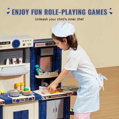 1234-7D - VEVOR Kids Cooking Playset - 50.4" Spacious Pretend Kitchen