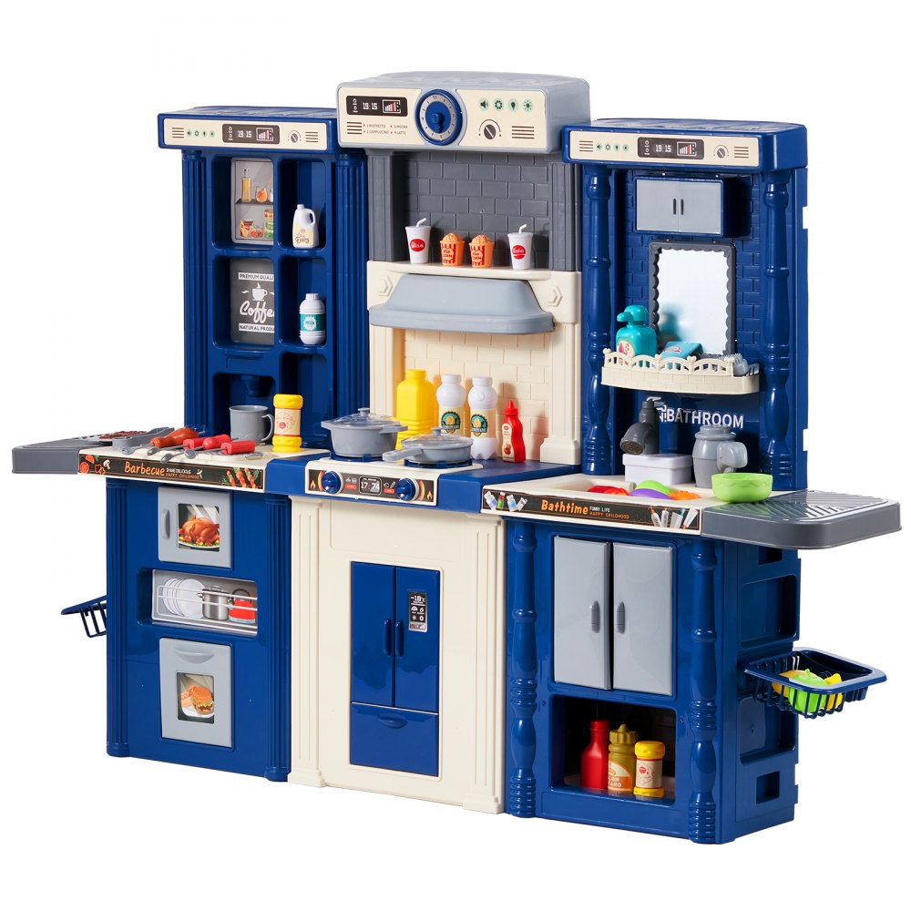 1234-7D - VEVOR Kids Cooking Playset - 50.4" Spacious Pretend Kitchen