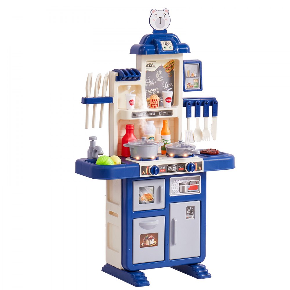 1234-8D - Compact VEVOR Kids Kitchen Set with Lights & Sounds - 18.5 x 9.4 in