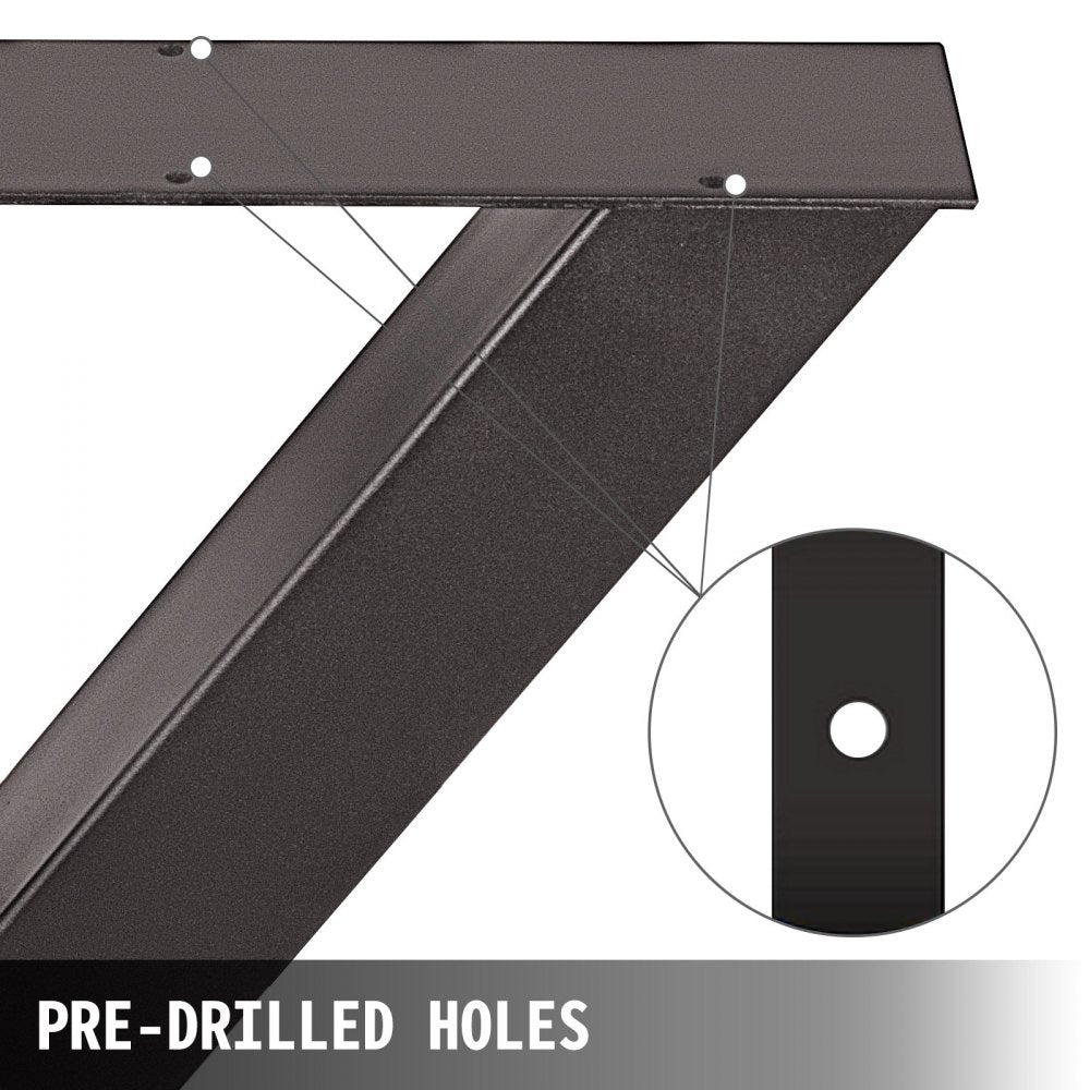 010965821012 - Heavy-Duty 28'' Iron Table Legs with Pre-Drilled Holes
