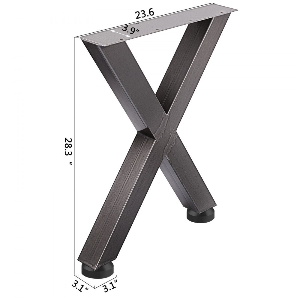 010965821012 - Heavy-Duty 28'' Iron Table Legs with Pre-Drilled Holes