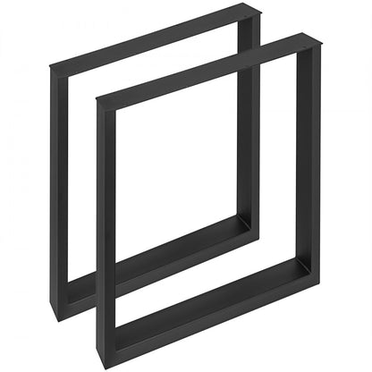 010906440223 - Modern Black Steel Table Legs Set, 28.3” x 27.6” x 3.15”