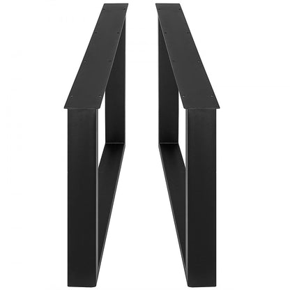 010906440223 - Modern Black Steel Table Legs Set, 28.3” x 27.6” x 3.15”