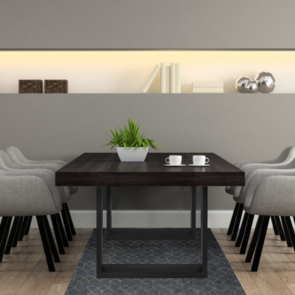 010906440223 - Modern Black Steel Table Legs Set, 28.3” x 27.6” x 3.15”