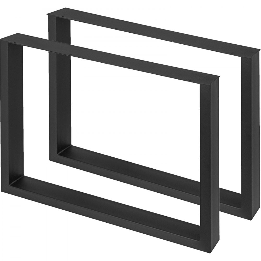 010178680615 - Heavy-Duty Black Metal Table Legs, 31.5” Square Design